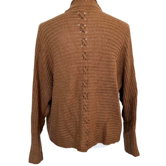 Pink Rose Warm Brown Open Front Cardigan | Small - Picture 2 of 5